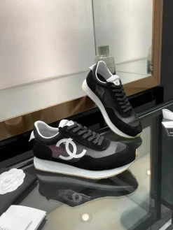 Alternative view of CHANEL Sneakers & Trainers Suede-Mesh (Black-White-Grey) EU35-39 B50202606033346119
