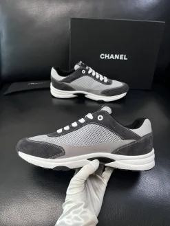 CHANEL Sneakers & Trainers Suede-Mesh (Dark Grey-Light Grey-White-Black) EU39-46 C60202606030613149