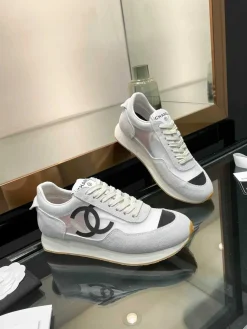 CHANEL Sneakers & Trainers Suede-Mesh (White-Grey-Black) EU35-39 B50202606033347119