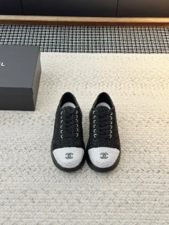 Alternative view of CHANEL Sneakers & Trainers Tweed (Black-White) EU35-39 B80202606030614129