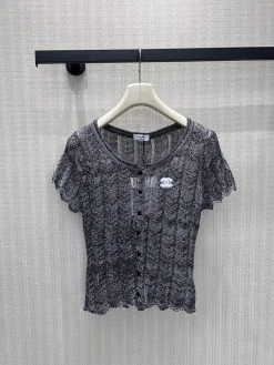 CHANEL Sweaters & Knitwear Nitrile Cotton (Black-White) S-L B0520260601007899
