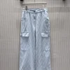 CHANEL Trousers & Shorts Cotton (Light blue) S-M-L C75202606010084149