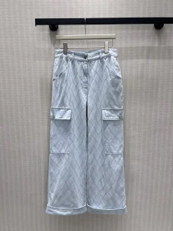 CHANEL Trousers & Shorts Cotton (Light blue) S-M-L C75202606010084149