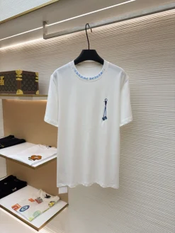 CHROME HEARTS T-shirts & Vests Cotton (White-Blue) S-XL A6020260613045289