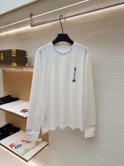 CHROME HEARTS T-shirts & Vests Cotton (White-Blue) S-XL A8020260613045199