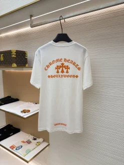 Alternative view of CHROME HEARTS T-shirts & Vests Cotton (White-Orange) S-XL A6020260613044289