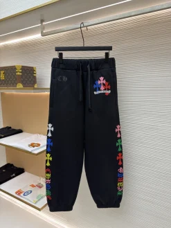 CHROME HEARTS Trousers & Shorts Cotton (Black-Multi) S-XL B35202606130604119