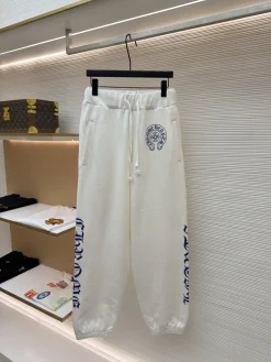 CHROME HEARTS Trousers & Shorts Cotton (White-Blue) S-XL B35202606130600119