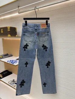 Alternative view of CHROME HEARTS Trousers & Shorts Denim (Blue-Black) 28-34 C45202606130054149
