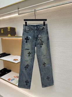 CHROME HEARTS Trousers & Shorts Denim (Blue-Black) 28-36 C55202606130404149