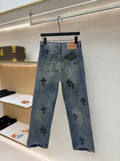 Alternative view of CHROME HEARTS Trousers & Shorts Denim (Blue-Black) 28-36 C55202606130404149