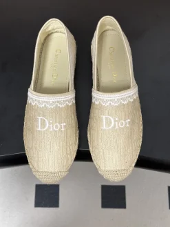 Alternative view of DIOR Boat Shoes & Espadrilles Canvas-Jute (Beige-White) EU35-39 B20202606030624109