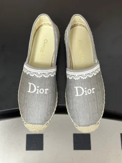 Alternative view of DIOR Boat Shoes & Espadrilles Canvas-Jute (Gray-White) EU35-39 B20202606030623109