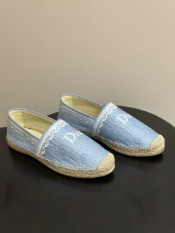 Alternative view of DIOR Boat Shoes & Espadrilles Canvas (Light Blue-White-Beige) EU35-39 B20202606030622109