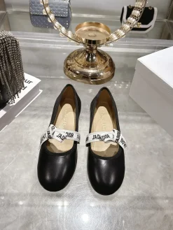 Alternative view of DIOR Flats & Loafers Leather (Black-White) EU34-41 B60202606030631119
