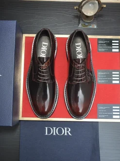 DIOR Formal Shoes Patent Leather (Burgundy-Black-White) EU39-44 C80202606030655149