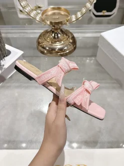 DIOR Sandals & Mules Fabric (Pink-White) EU35-41 B40202606030886109