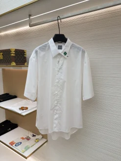 DIOR Shirts & Polos Cotton (White-Green) 38-41 A4520260613049089