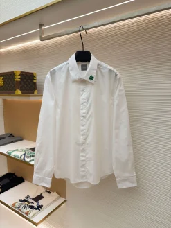 DIOR Shirts & Polos Cotton (White-Green) 38-41 A6520260613059099