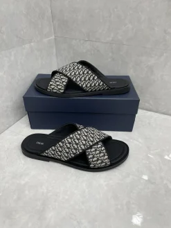 DIOR Slides & Slippers Canvas (Black-White) EU38-45 A9020260603071999