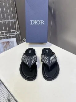 Alternative view of DIOR Slides & Slippers Canvas (Black-White) EU39-44 A4020260603072489