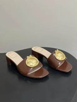DIOR Slides & Slippers Leather (Brown-Gold) EU35-39 B60202606030735119