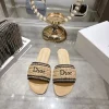 DIOR Slides & Slippers Raffia-Leather (Beige-Black) EU35-41 B30202606030741109