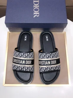 Alternative view of DIOR Slides & Slippers Textile (Black-White) EU38-45 A2020260603070579