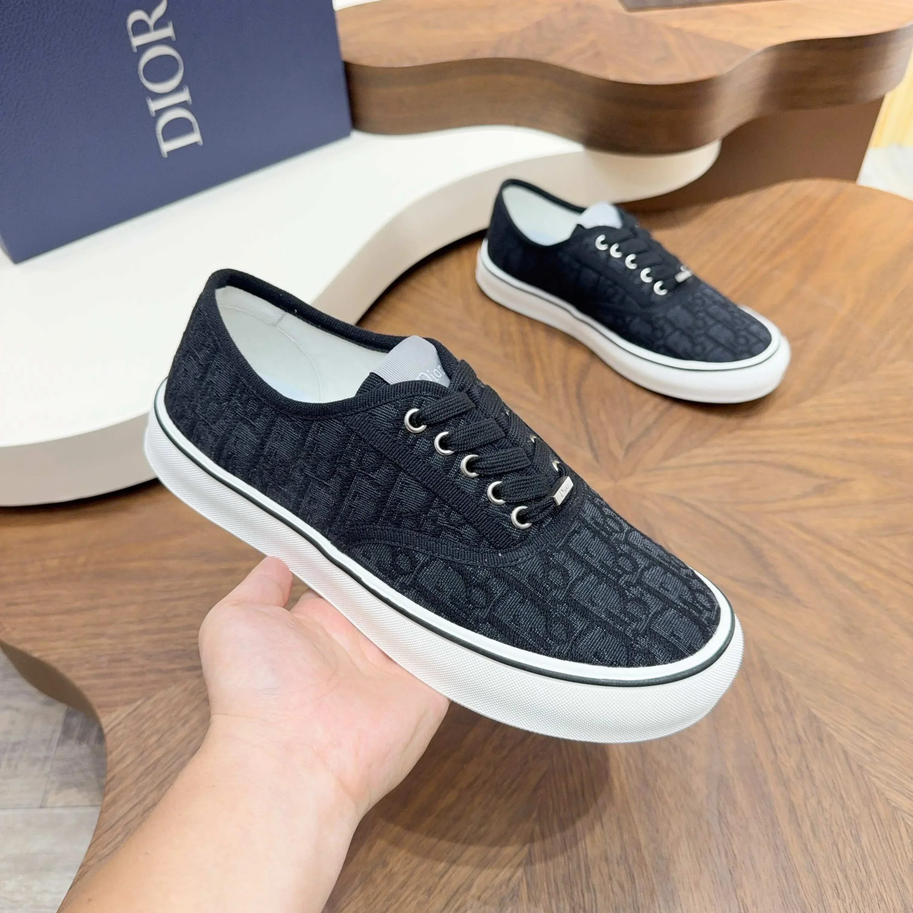 DIOR Sneakers & Trainers Canvas (Black-White) EU39-44 C00202606030759129 - Image 3