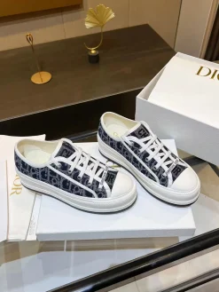 DIOR Sneakers & Trainers Canvas (Blue-White) EU35-39 B50202606030848119