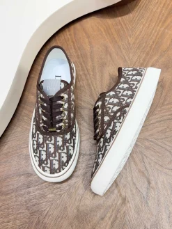 DIOR Sneakers & Trainers Canvas (Brown-White) EU39-44 C00202606030760129