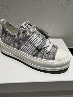DIOR Sneakers & Trainers Canvas (Gray-White) EU35-41 B60202606030878119