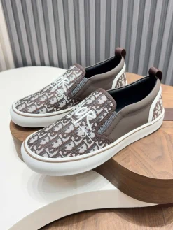 DIOR Sneakers & Trainers Canvas-Leather (Brown-White) EU39-44 C00202606030785129