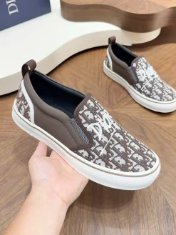 Alternative view of DIOR Sneakers & Trainers Canvas-Leather (Brown-White) EU39-44 C00202606030785129