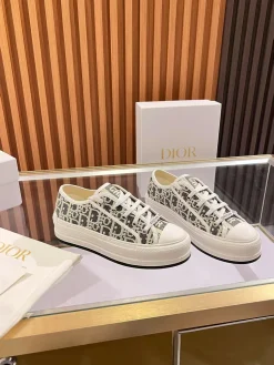 Alternative view of DIOR Sneakers & Trainers Canvas (White-Black) EU35-41 B50202606030810119