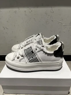 DIOR Sneakers & Trainers Canvas (White-Black) EU35-41 B60202606030767119