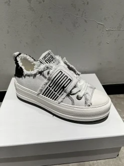 Alternative view of DIOR Sneakers & Trainers Canvas (White-Black) EU35-41 B60202606030767119