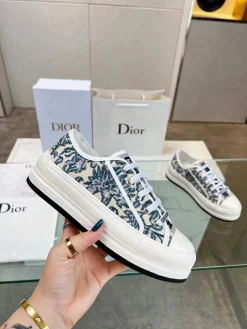 DIOR Sneakers & Trainers Canvas (White-Blue-Beige) EU35-41 B50202606030849119