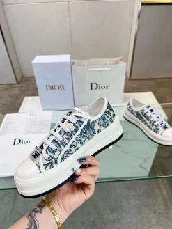 Alternative view of DIOR Sneakers & Trainers Canvas (White-Blue-Beige) EU35-41 B50202606030849119