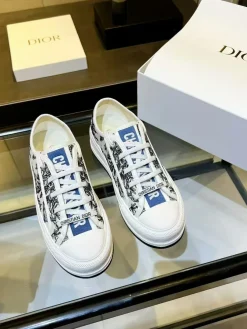 DIOR Sneakers & Trainers Canvas (White-Blue-Black) EU35-39 B50202606030787119