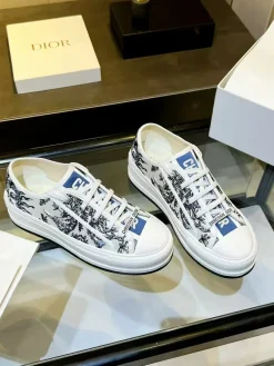Alternative view of DIOR Sneakers & Trainers Canvas (White-Blue-Black) EU35-39 B50202606030787119