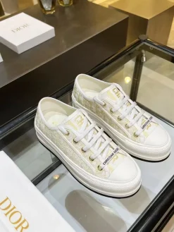 Alternative view of DIOR Sneakers & Trainers Canvas (White-Gold-Black) EU35-41 B50202606030773119