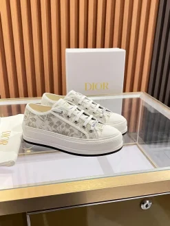 Alternative view of DIOR Sneakers & Trainers Canvas (White-Gold) EU35-41 B50202606030885119