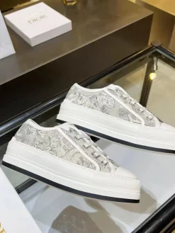 DIOR Sneakers & Trainers Canvas (White-Gray-Black) EU35-41 B50202606030777119