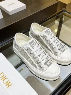 Alternative view of DIOR Sneakers & Trainers Canvas (White-Gray-Black) EU35-41 B50202606030777119