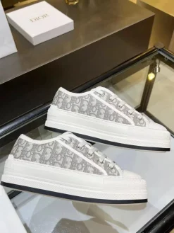 DIOR Sneakers & Trainers Canvas (White-Gray-Black) EU35-41 B50202606030802119