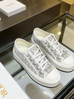 Alternative view of DIOR Sneakers & Trainers Canvas (White-Gray-Black) EU35-41 B50202606030802119