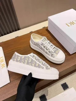 DIOR Sneakers & Trainers Canvas (White-Gray-Yellow) EU35-41 B50202606030774119