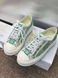 Alternative view of DIOR Sneakers & Trainers Canvas (White-Green) EU35-39 B50202606030776119