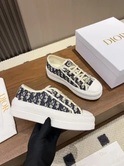DIOR Sneakers & Trainers Canvas (White-Navy) EU35-41 B50202606030762119